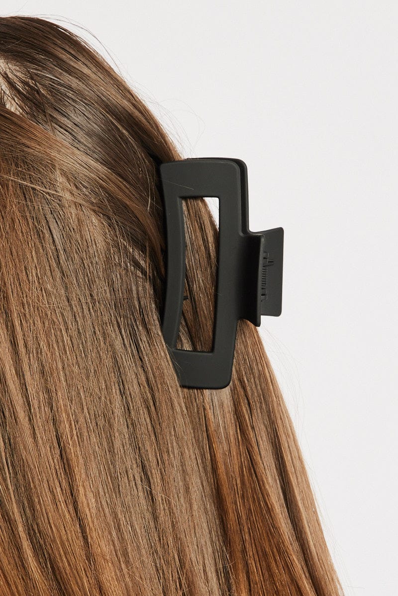 Black Large Rectangle Claw Clip for YouandAll Fashion