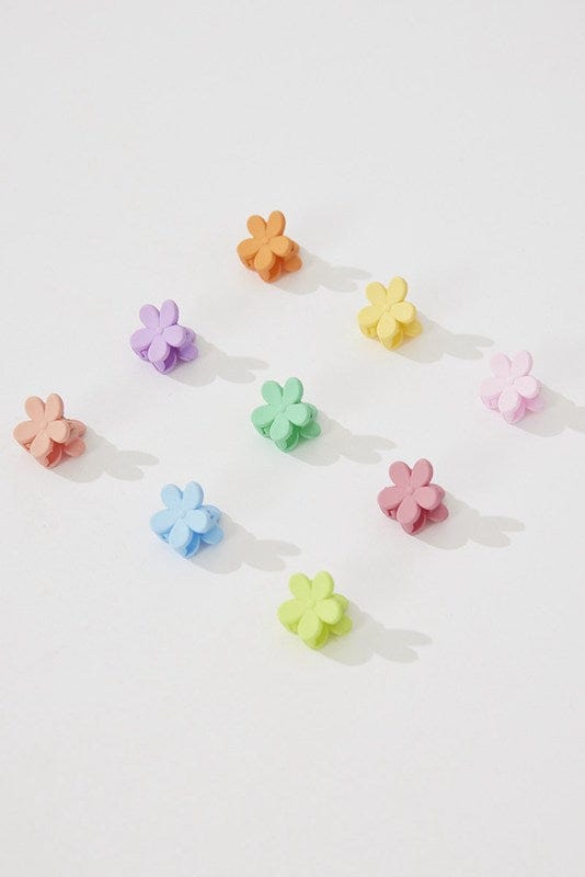 Multi 9 Pack Mini Flower Claw Clips for YouandAll Fashion