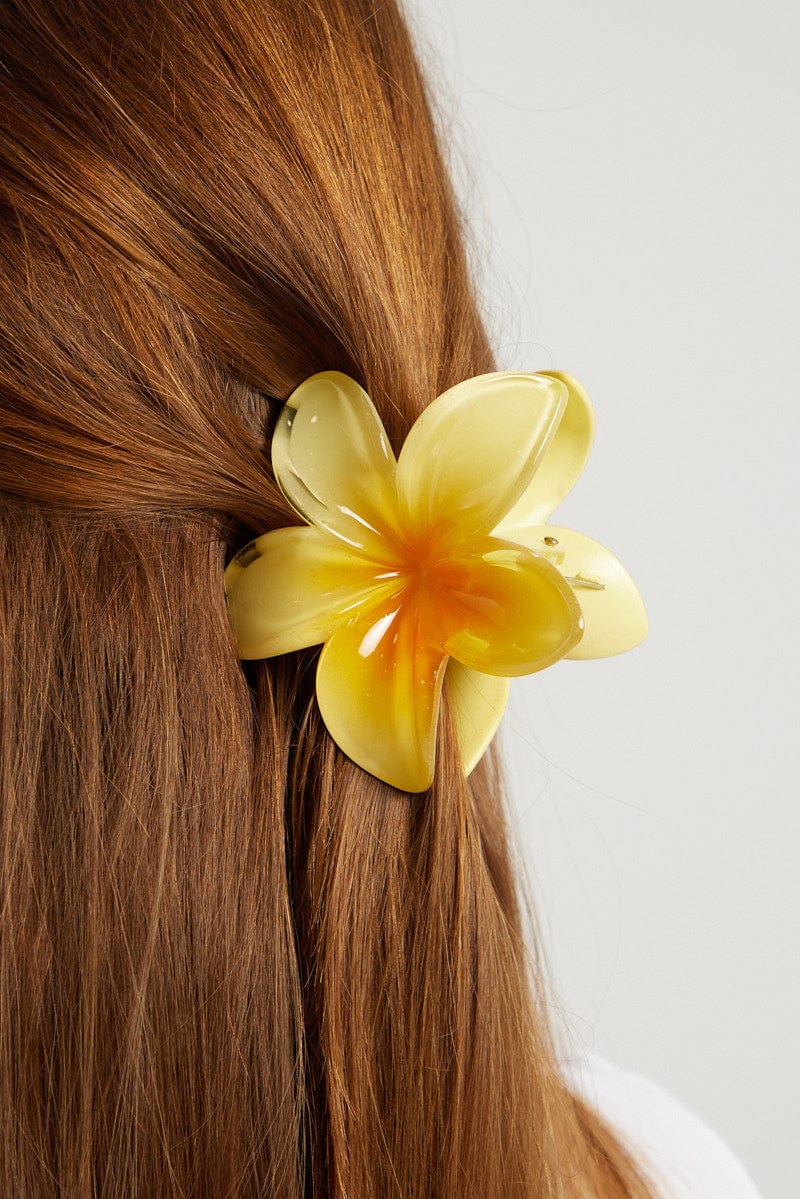 Yellow Flower Claw Clip for YouandAll Fashion