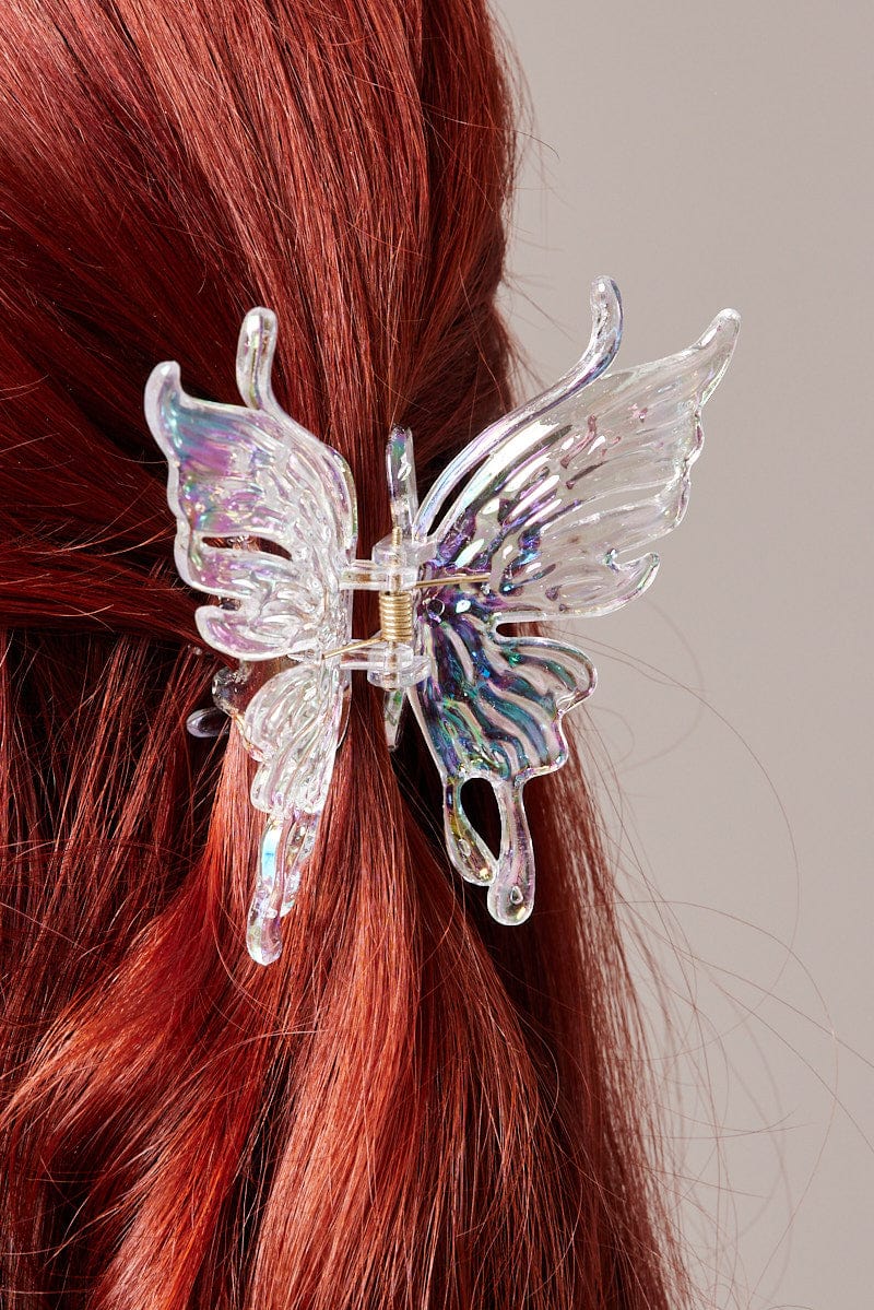 Metallic Iridescent Butterfly Claw Clip for YouandAll Fashion