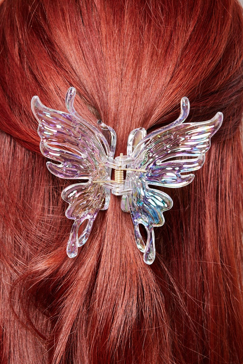 Metallic Iridescent Butterfly Claw Clip for YouandAll Fashion