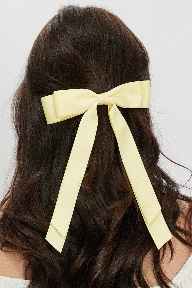 Yellow Bow Hair Clip for YouandAll Fashion