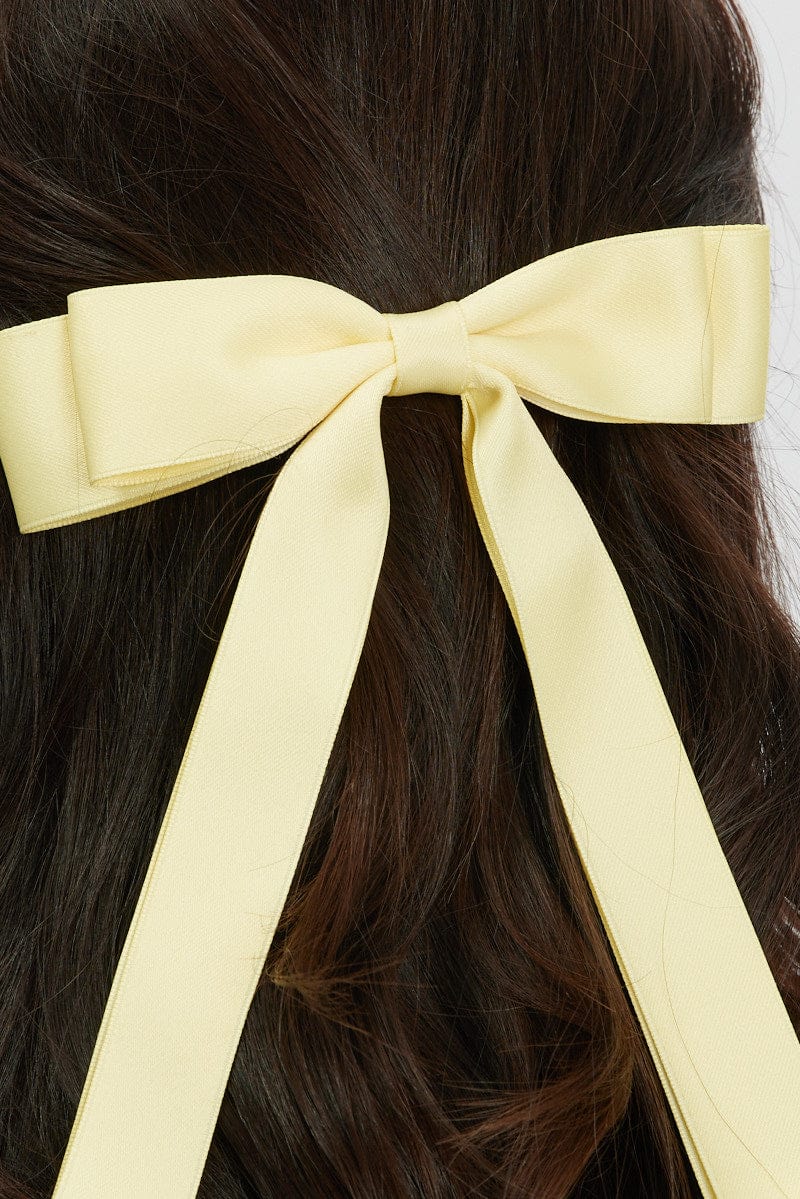 Yellow Bow Hair Clip for YouandAll Fashion