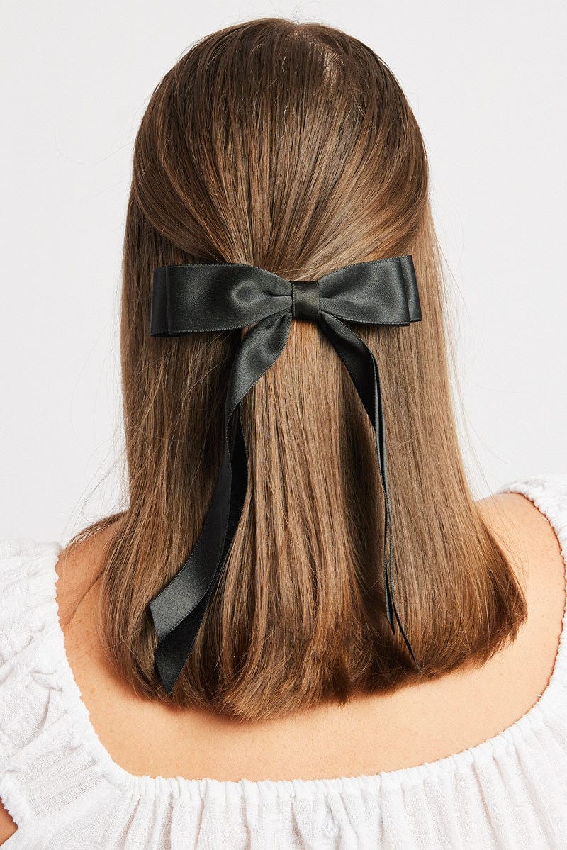 Black Bow Hair Clip for YouandAll Fashion