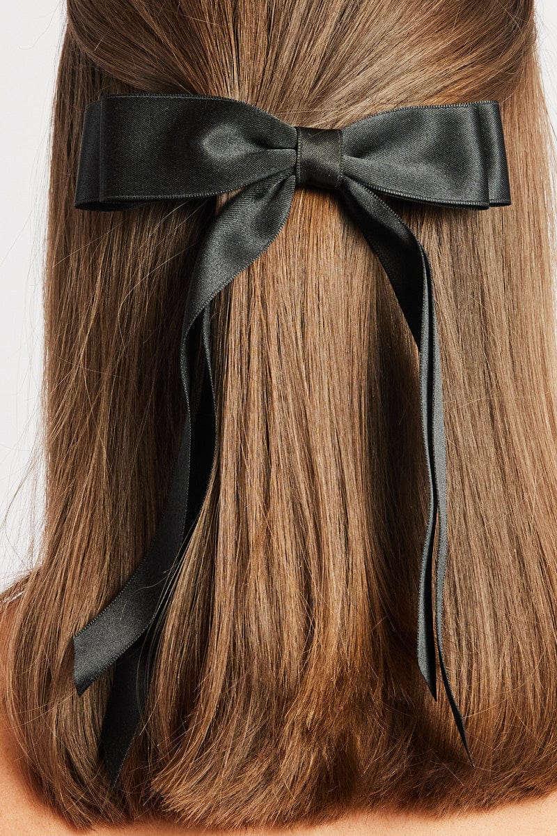 Black Bow Hair Clip for YouandAll Fashion