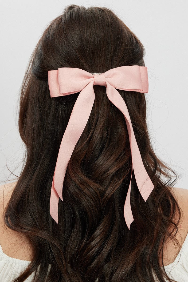 Pink Bow Hair Clip for YouandAll Fashion