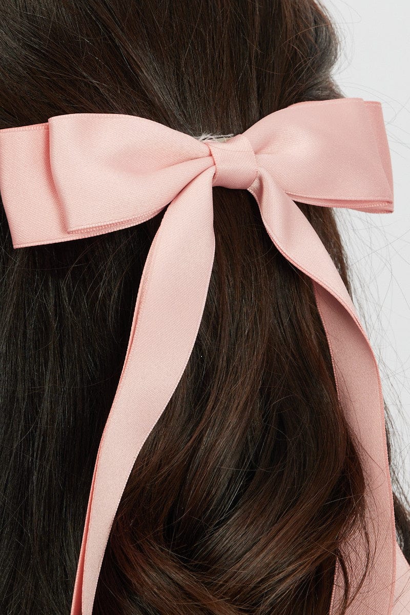 Pink Bow Hair Clip for YouandAll Fashion