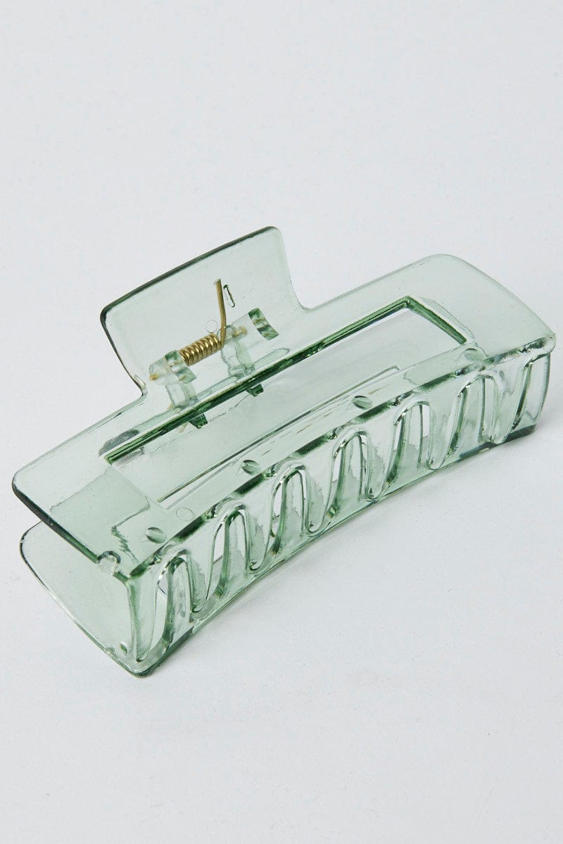 Green Large Rectangle Claw Clip for YouandAll Fashion