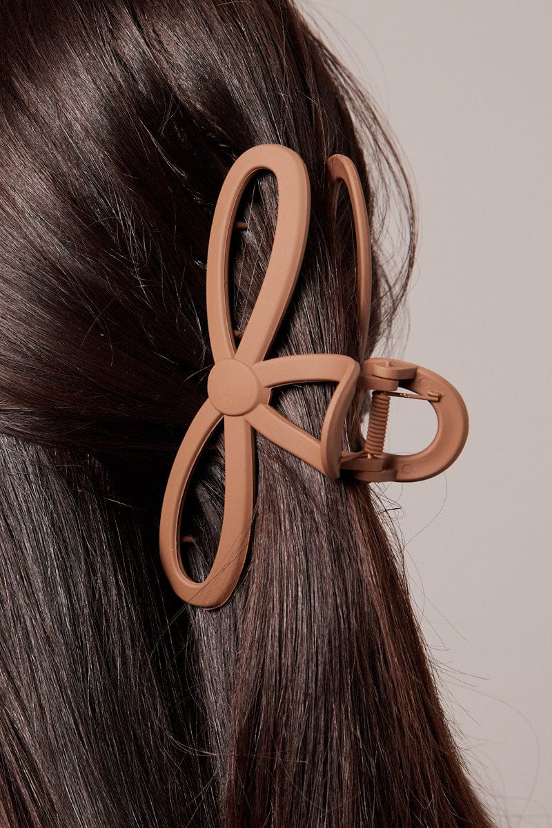 Brown Geometric Shape Claw Clip for YouandAll Fashion