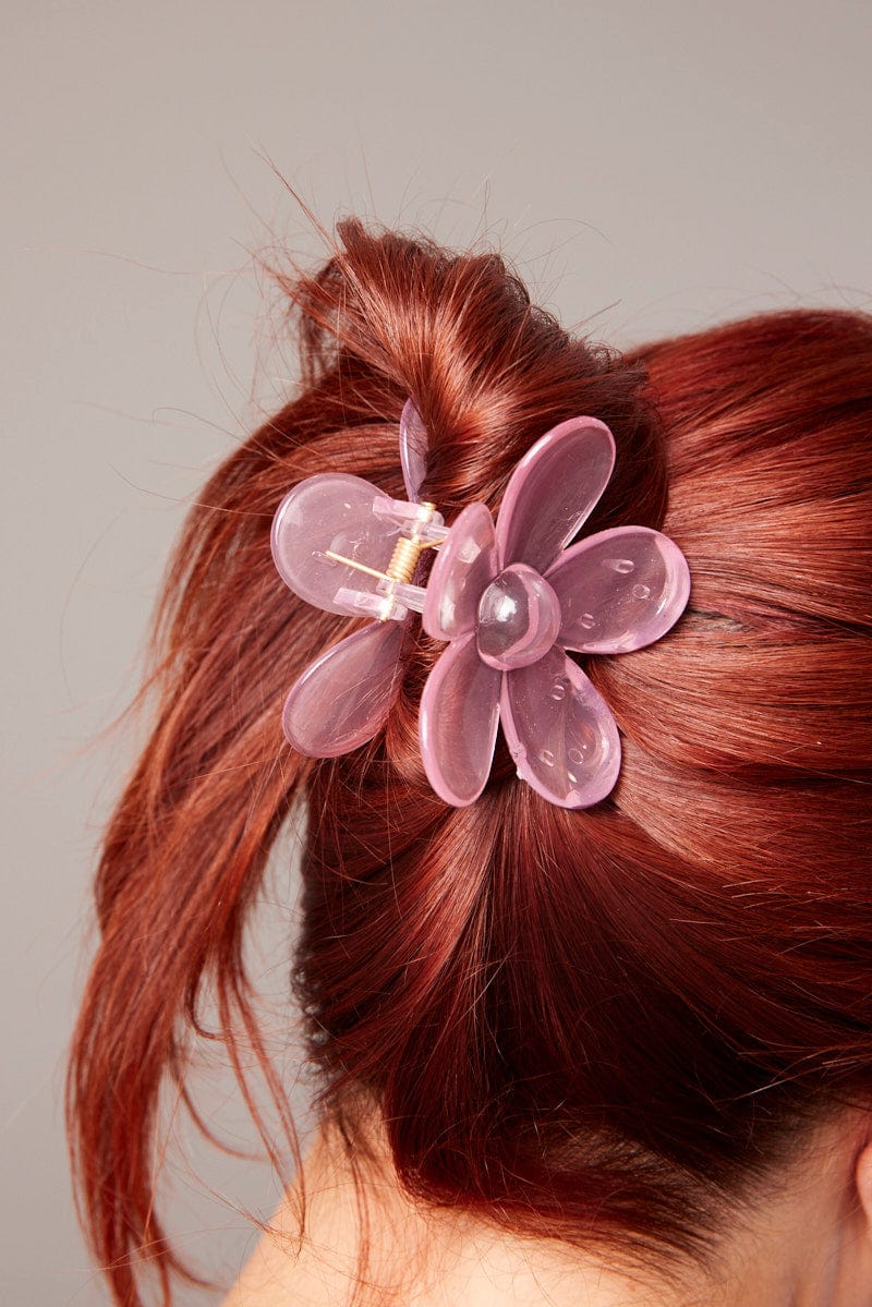 Pink Flower Claw Clip for YouandAll Fashion