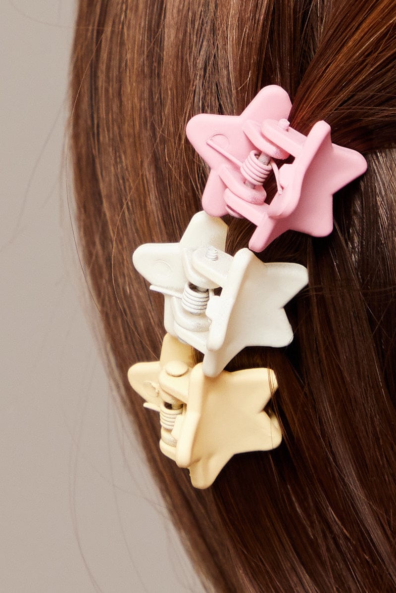 Multi 9 Pack Star Claw Clips for YouandAll Fashion