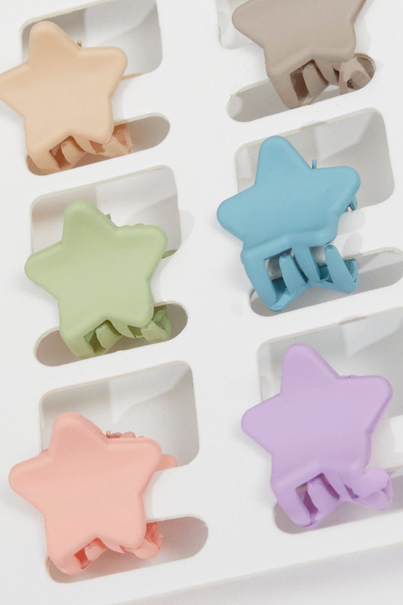 Multi 9 Pack Star Claw Clips for YouandAll Fashion