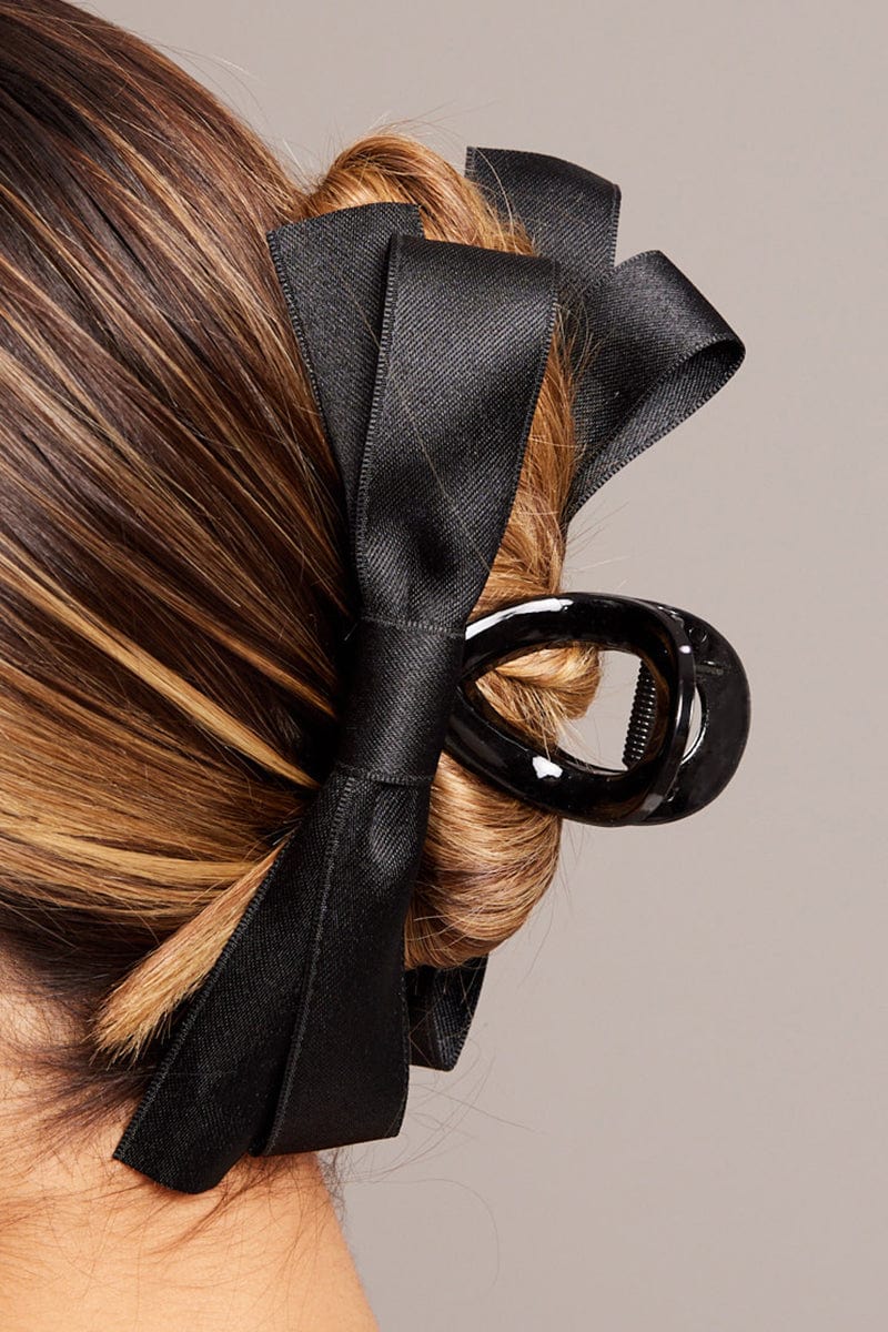 Black Bow Claw Clip for YouandAll Fashion