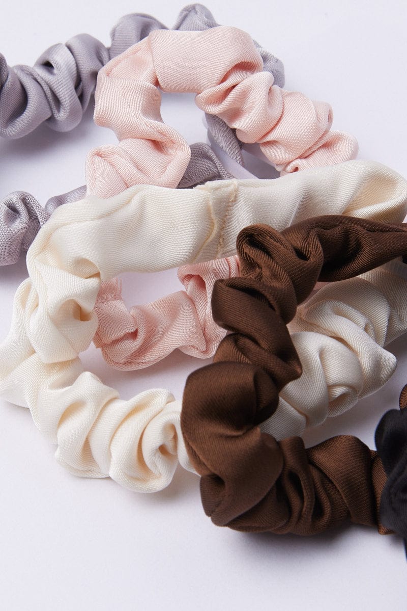 Multi 5 Pack Scrunchies for YouandAll Fashion