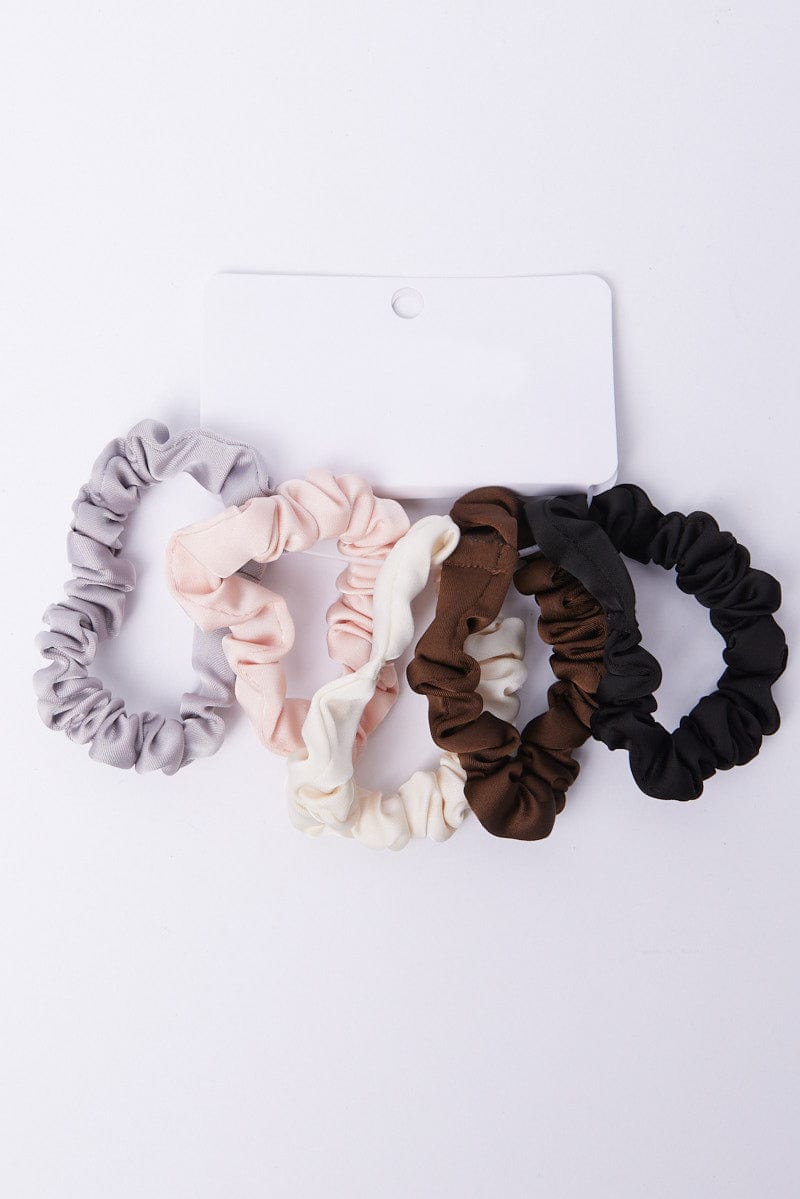 Multi 5 Pack Scrunchies for YouandAll Fashion