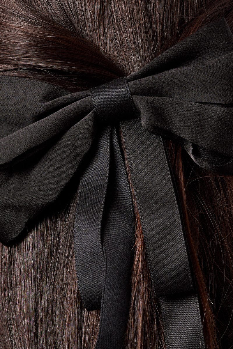 Black Bow Hair Clip for YouandAll Fashion