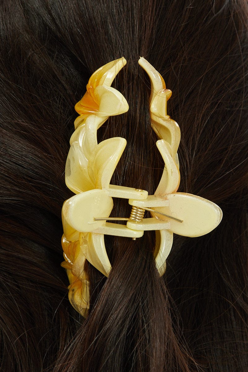 Yellow Flower Claw Clip for YouandAll Fashion