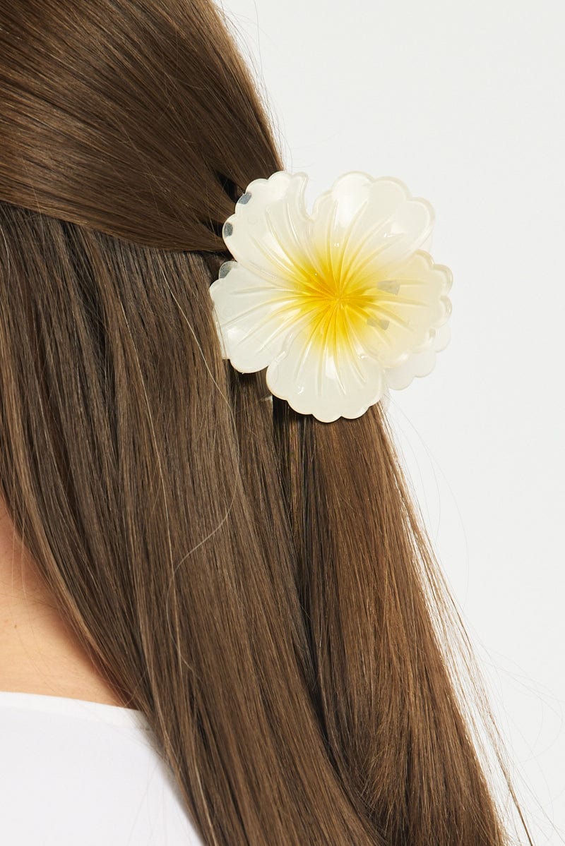 White Flower Claw Clip for YouandAll Fashion