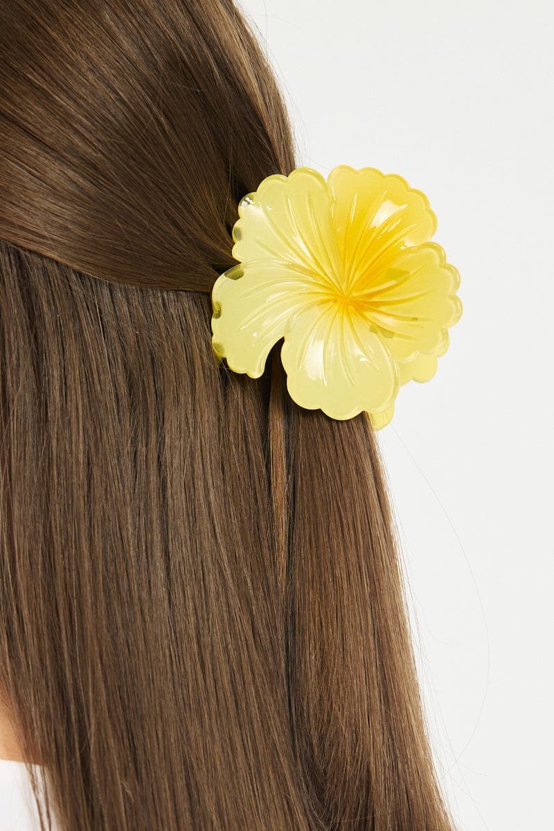 Yellow Flower Claw Clip for YouandAll Fashion
