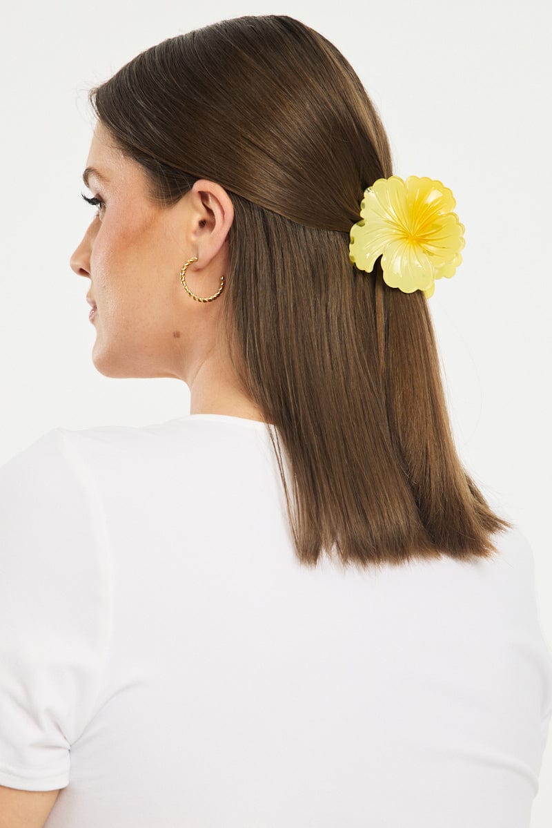 Yellow Flower Claw Clip for YouandAll Fashion