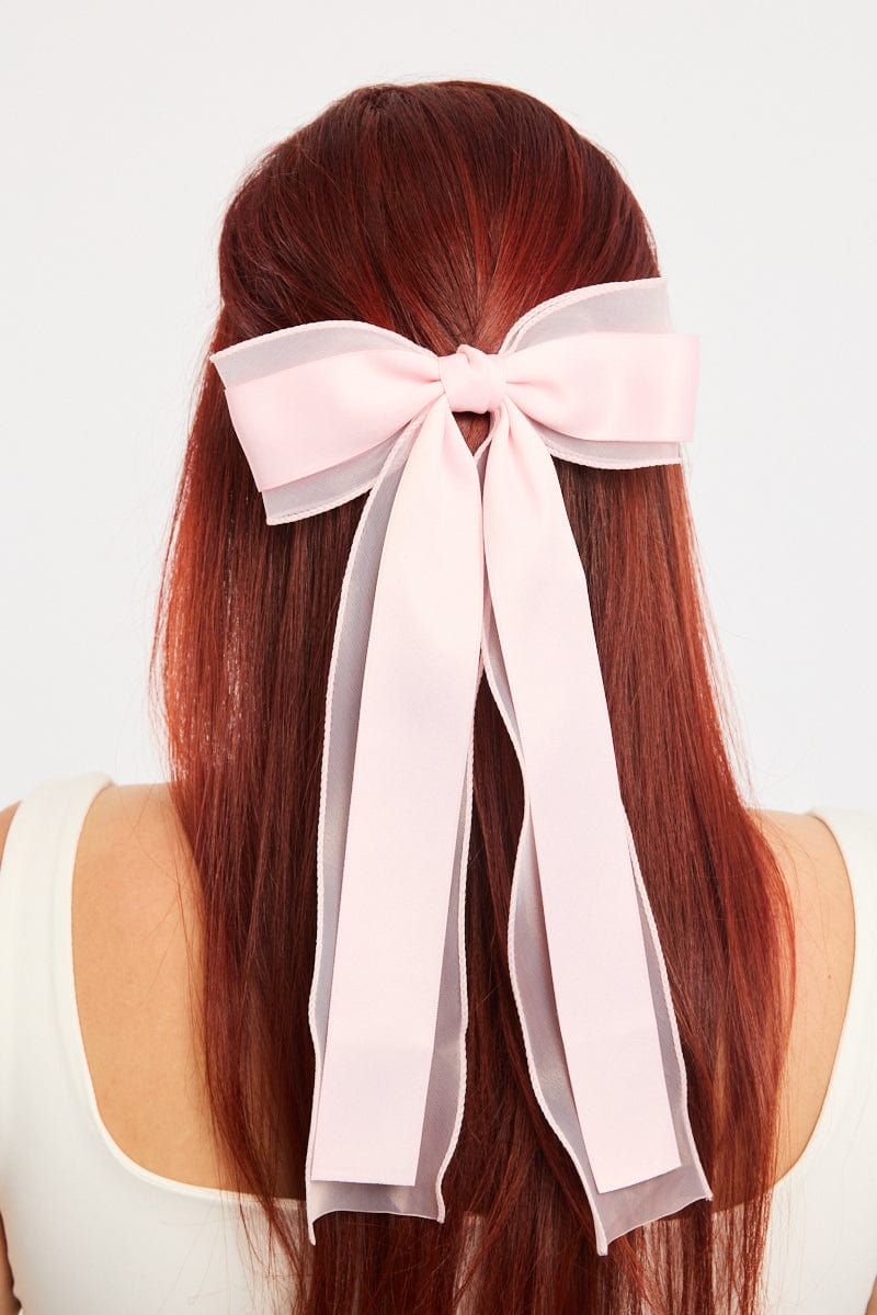 Pink Bow Hair Clips for YouandAll Fashion