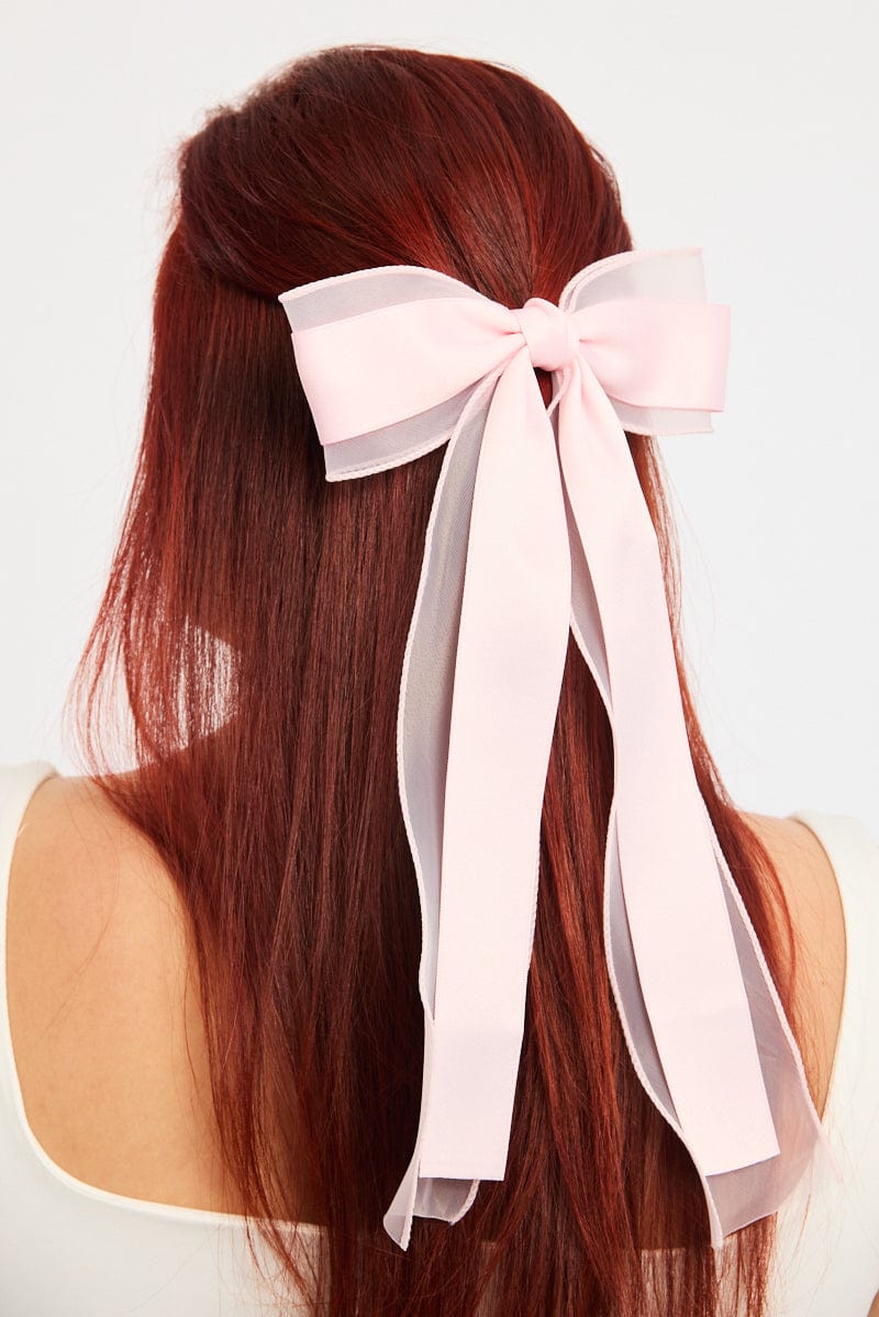 Pink Bow Hair Clips for YouandAll Fashion