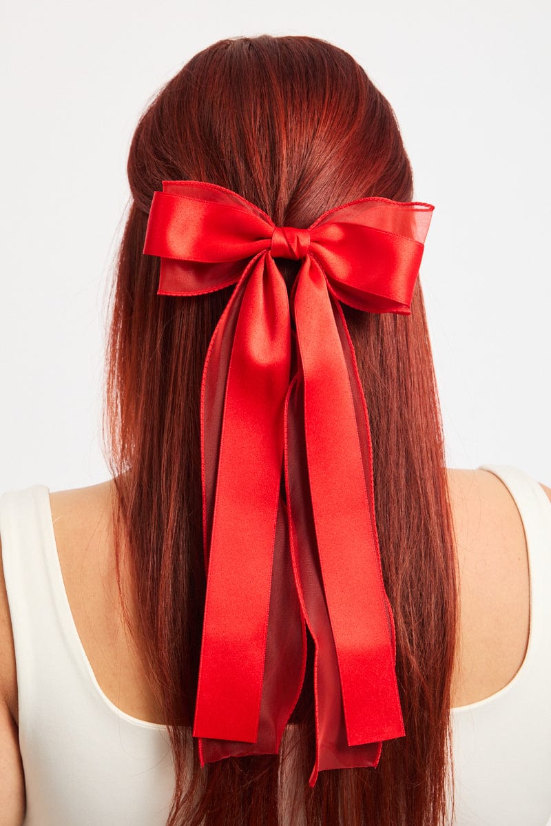 Red Bow Hair Clips for YouandAll Fashion