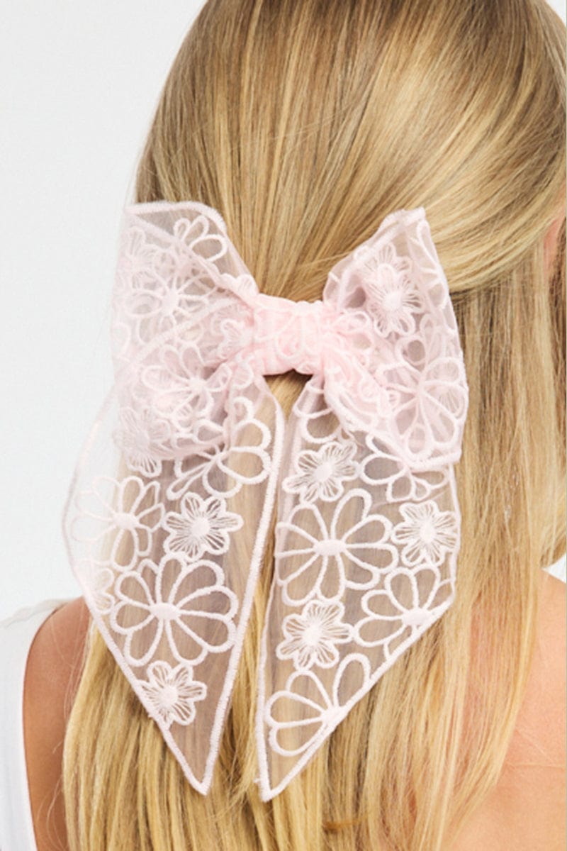 Pink Lace Hair Bow for YouandAll Fashion