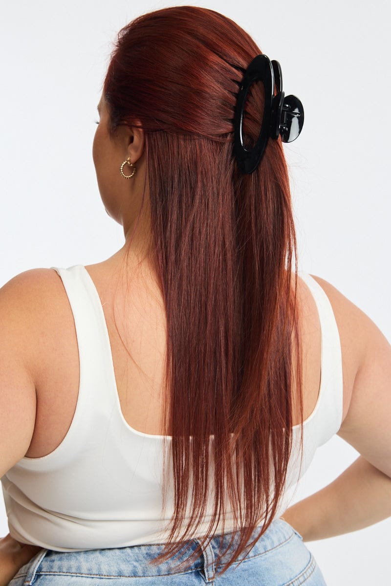 Black Oval Hair Claw Clip for YouandAll Fashion