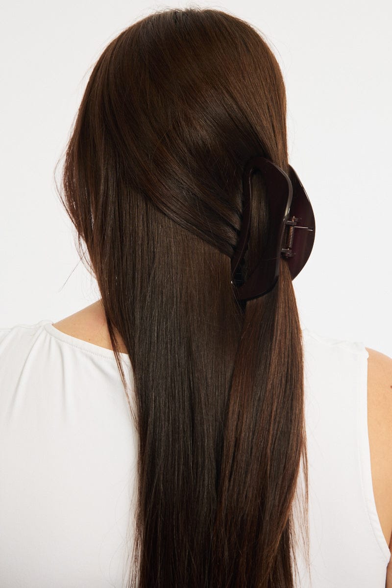 Brown Cut Out Claw Clip for YouandAll Fashion