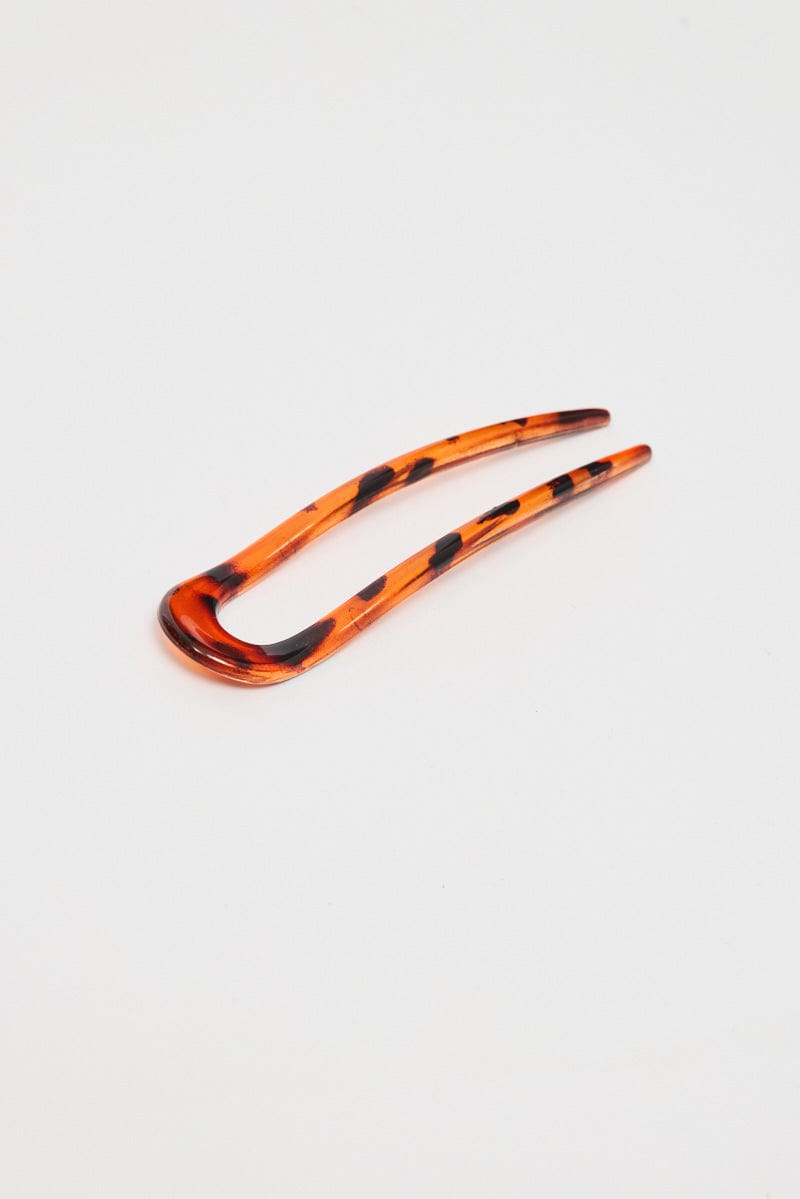 Brown Animal Print Tortie Hair Pin for YouandAll Fashion