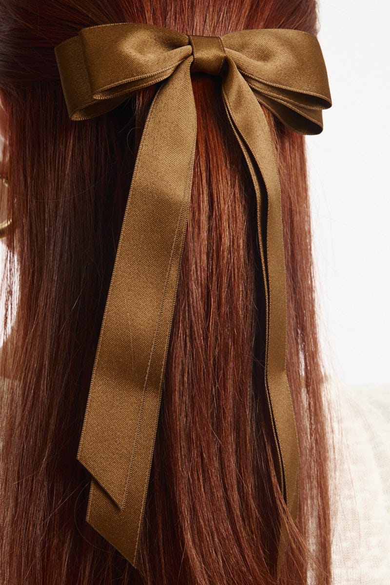 Brown Bow Hair Clip for YouandAll Fashion