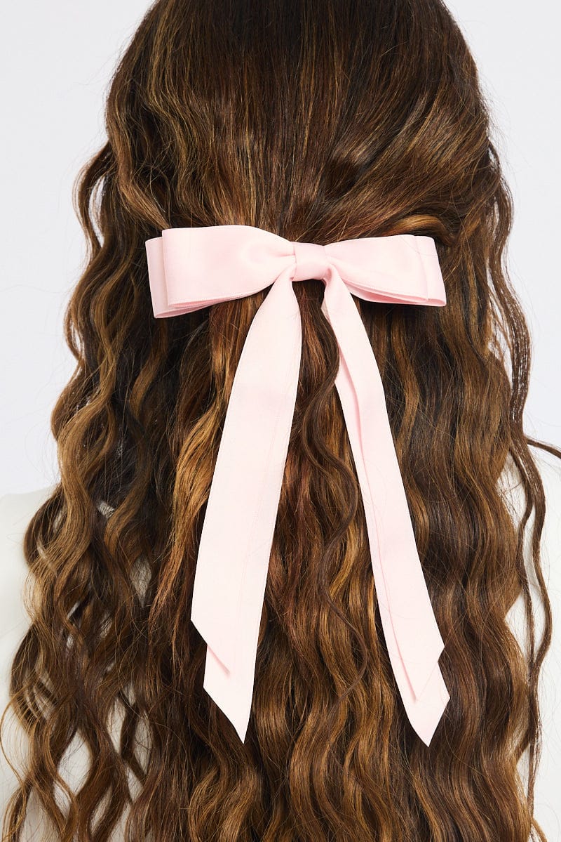 Pink Bow Hair Clip for YouandAll Fashion