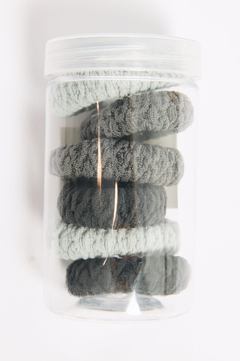 Grey 6 Pack Hair Ties for YouandAll Fashion