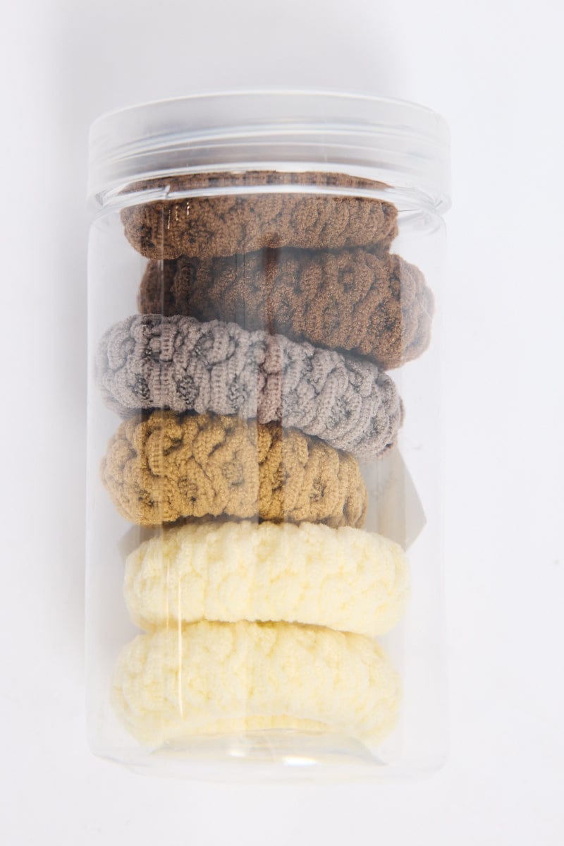 Multi 6 Pack Hair Ties for YouandAll Fashion