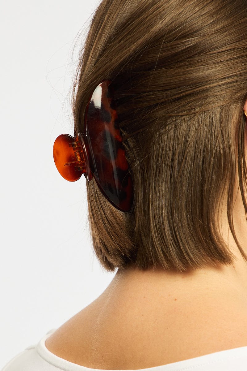 Brown Animal Print Tortoiseshell Hair Claw Clip for YouandAll Fashion