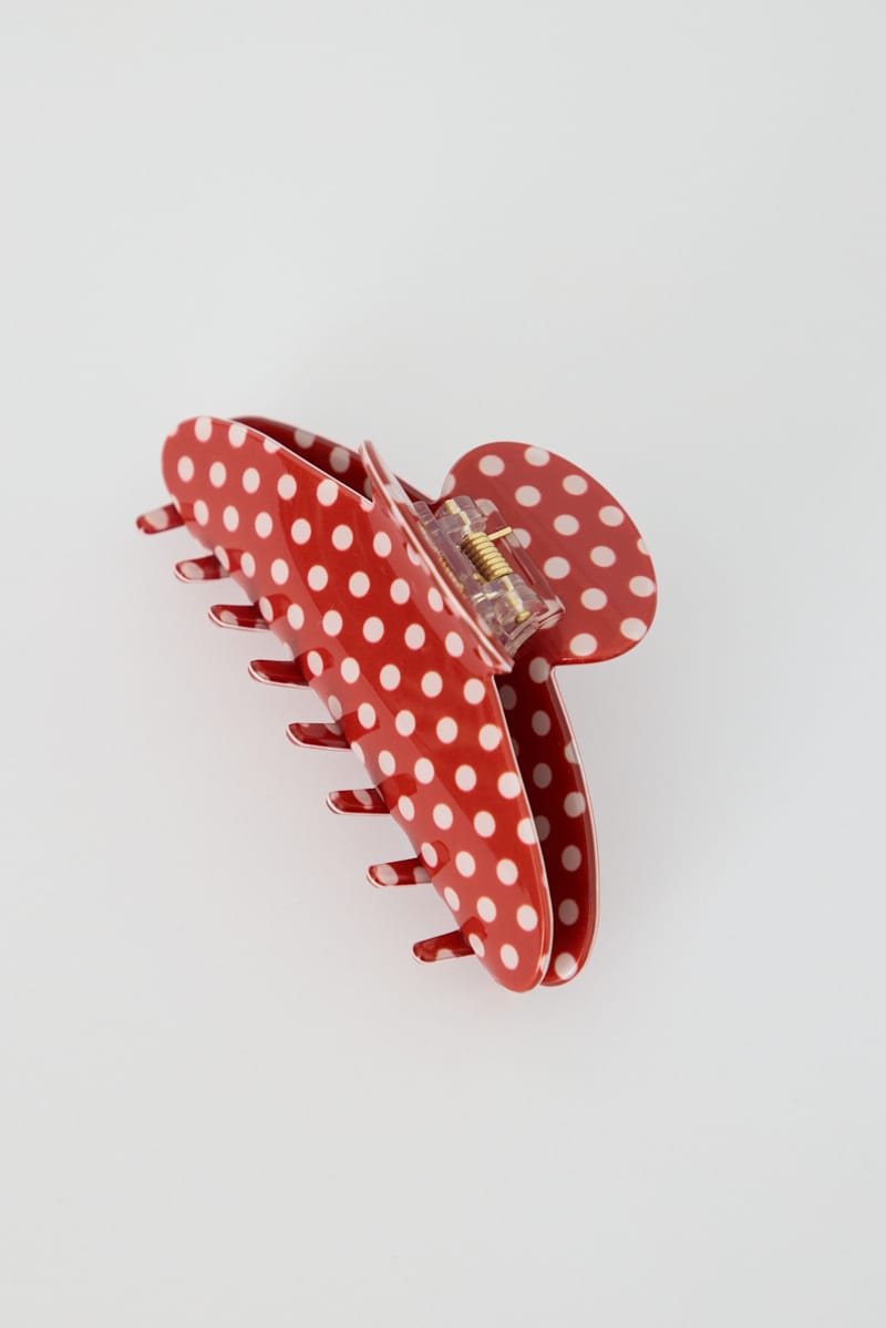 Red Polka Dot Hair Claw Clip for YouandAll Fashion