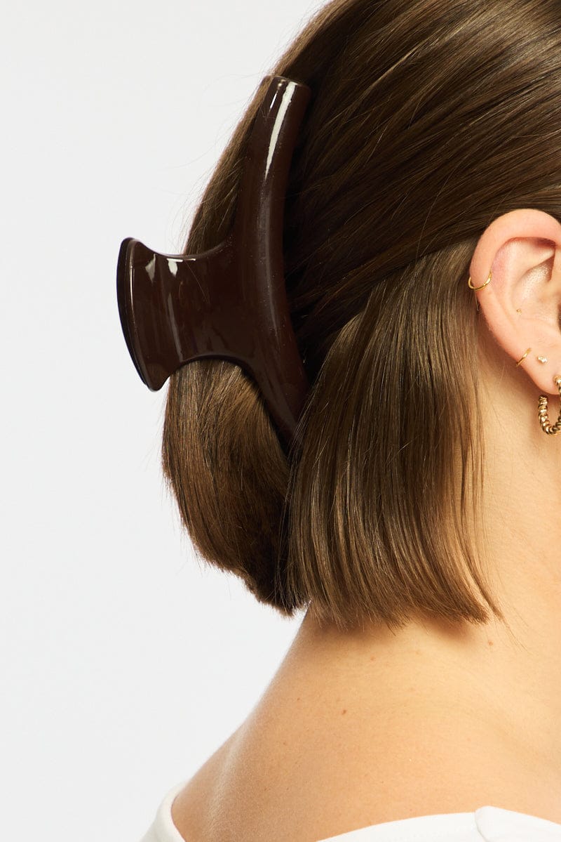 Brown Large Hair Claw Clip for YouandAll Fashion