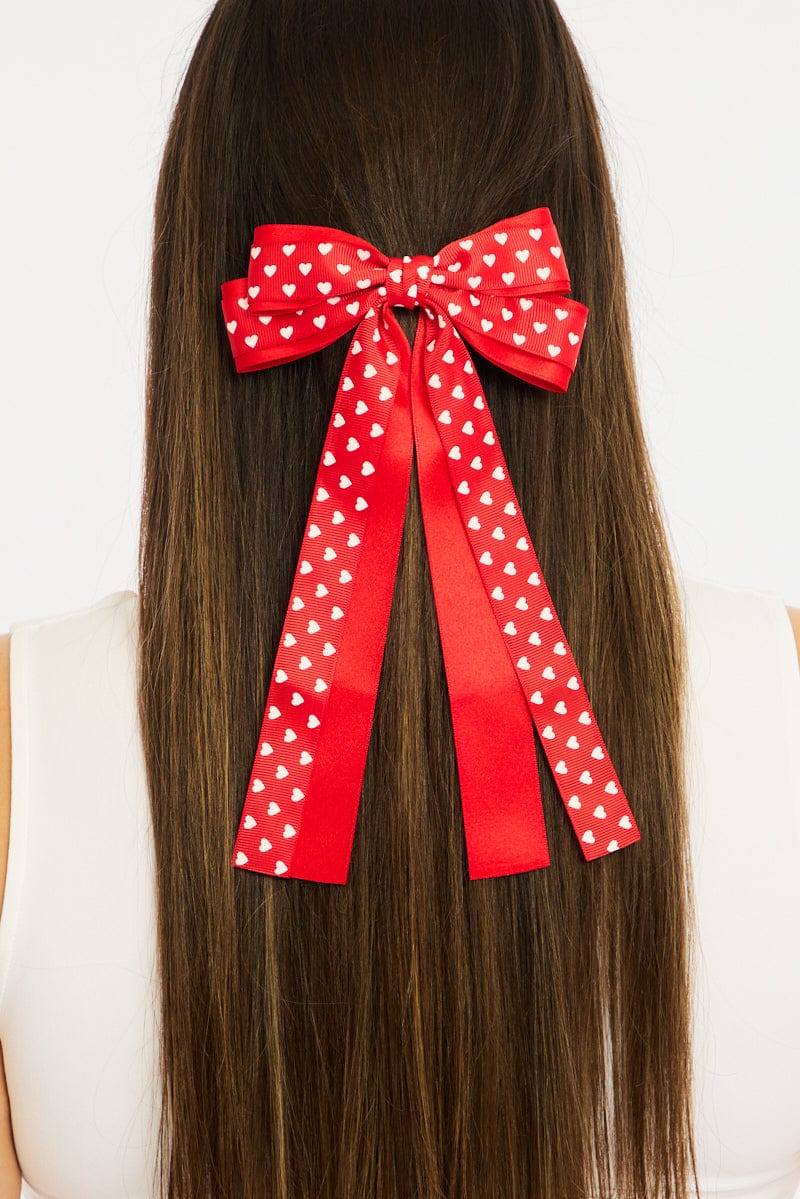 Red Velvet Hair Bow for YouandAll Fashion