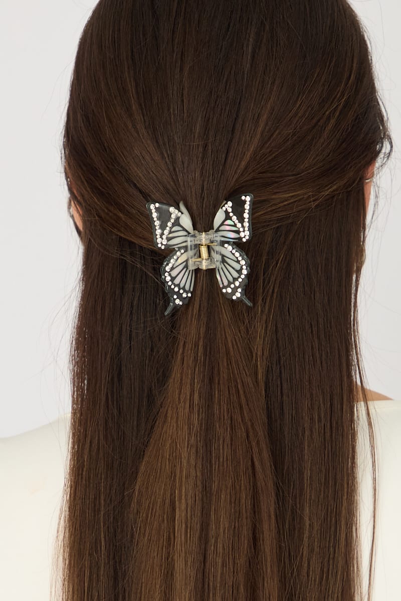 White Butterfly Hair Claw Clip for YouandAll Fashion