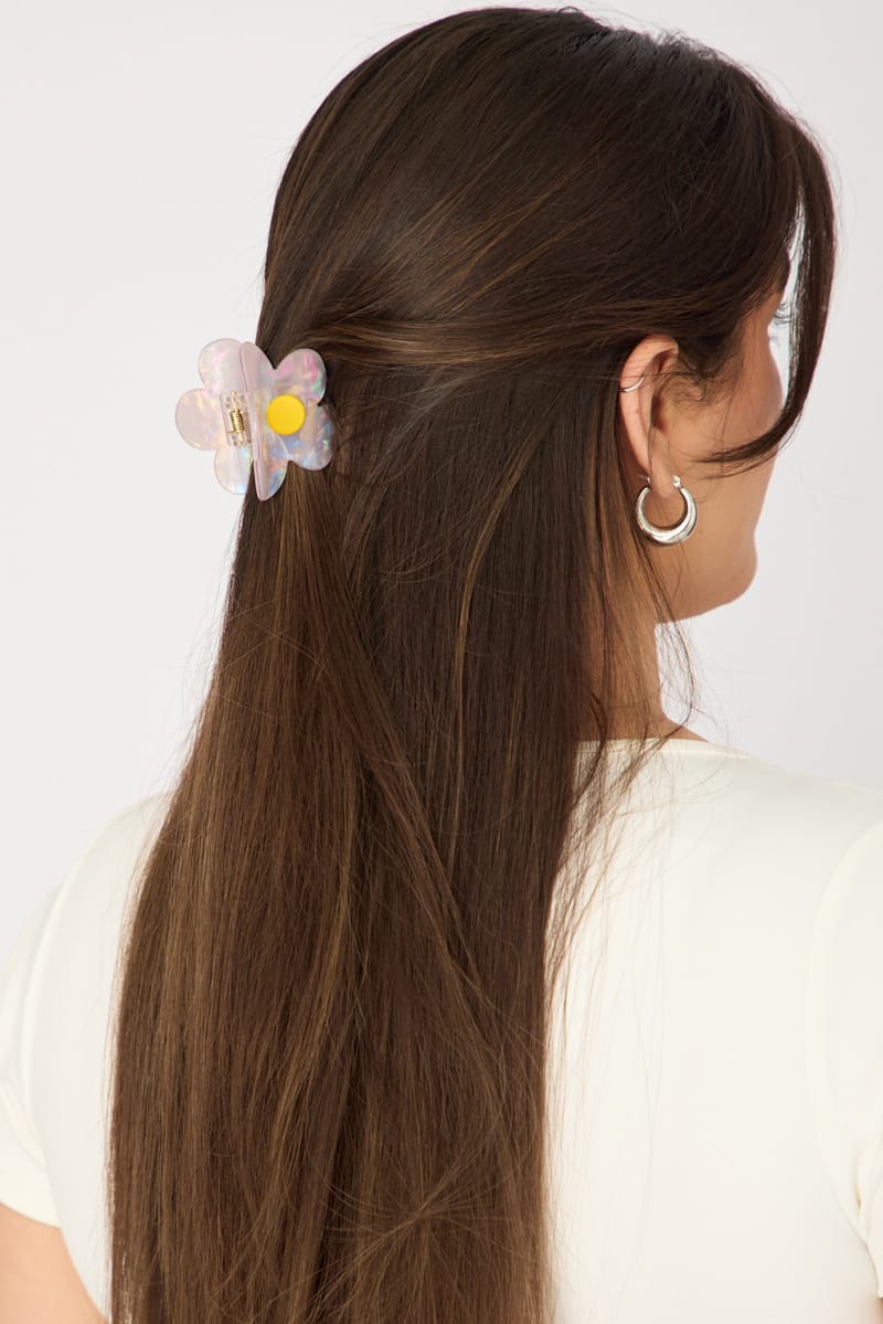Pink Flower Hair Claw Clip for YouandAll Fashion