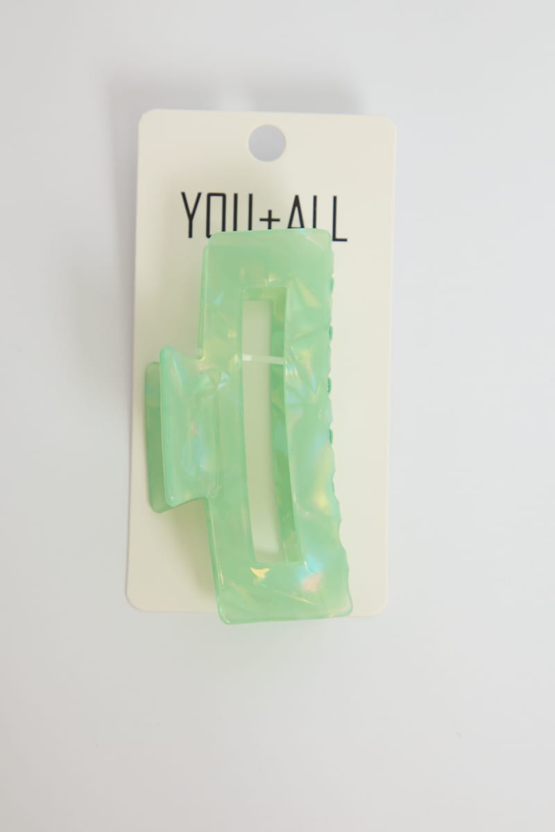 Green Large Rectangle Claw Clip for YouandAll Fashion