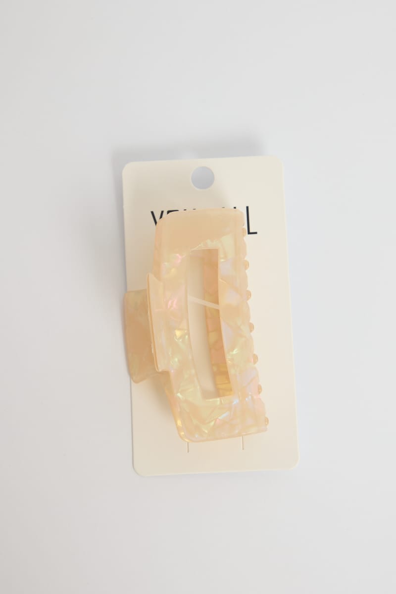 White Large Rectangle Claw Clip for YouandAll Fashion