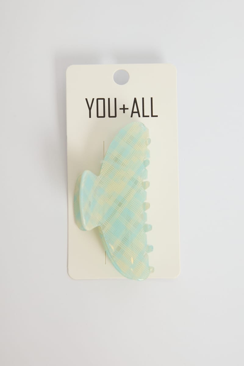 Multi Check Hair Claw Clip for YouandAll Fashion