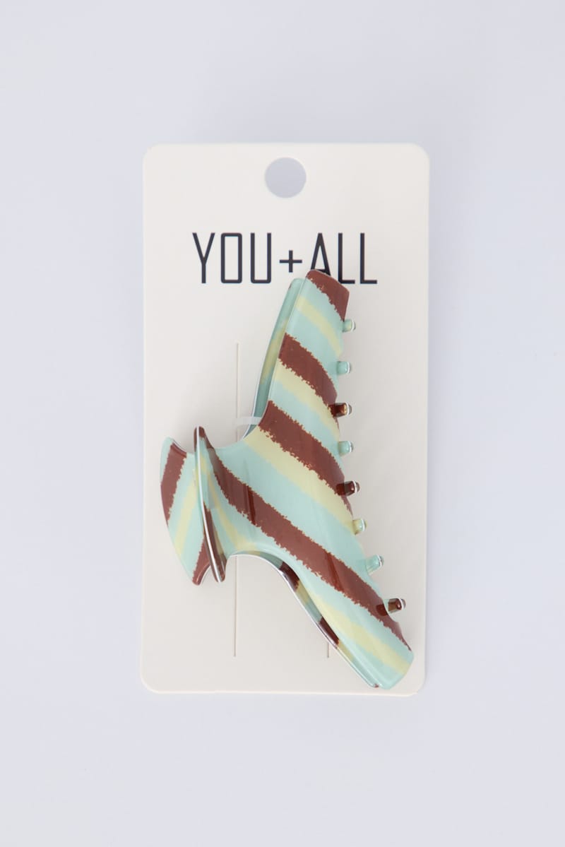 Multi Stripe Hair Claw Clip for YouandAll Fashion