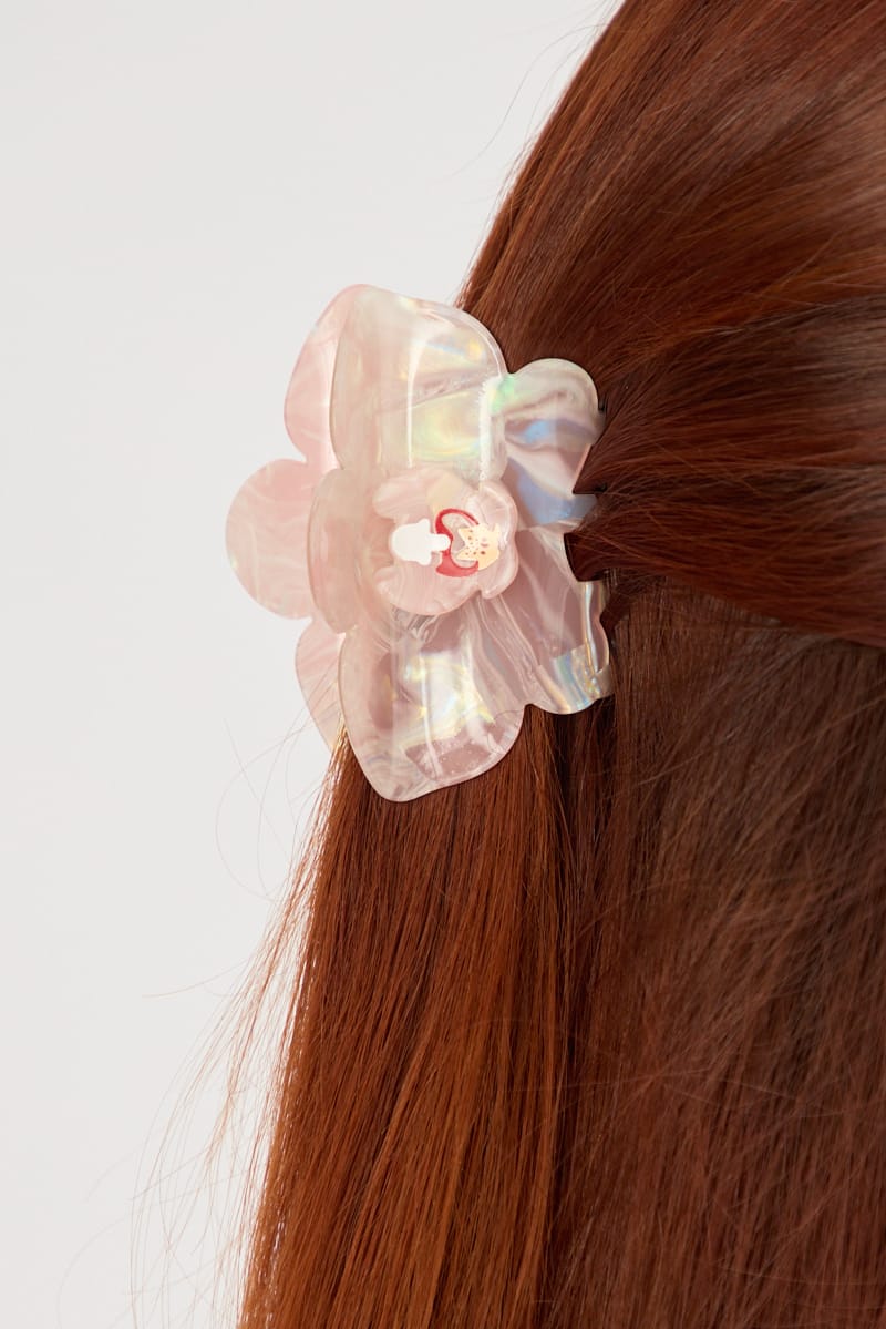 Pink Flower Claw Clip for YouandAll Fashion