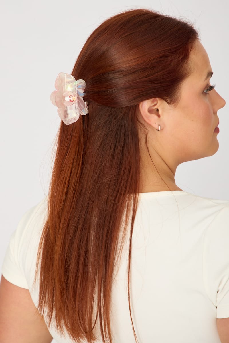 Pink Flower Claw Clip for YouandAll Fashion