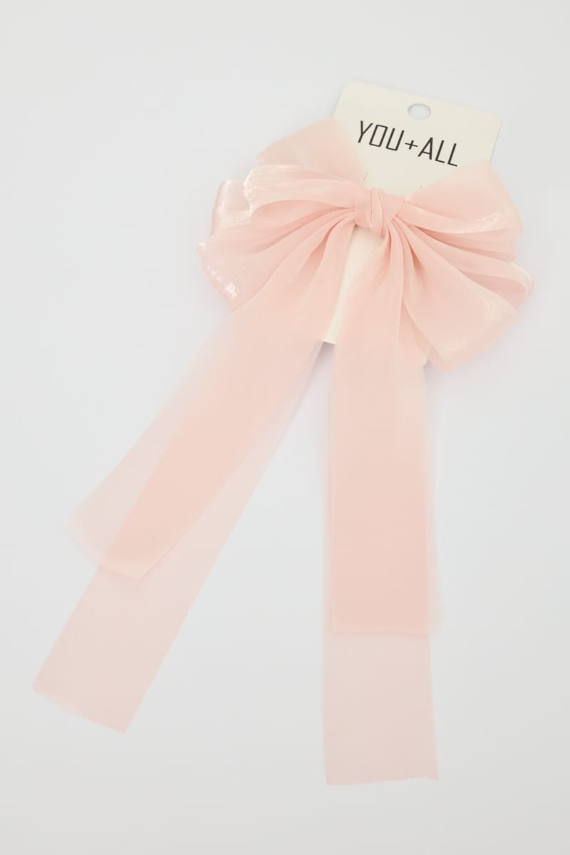 Pink Organza Hair Bow for YouandAll Fashion