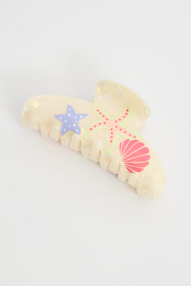 White Print Hair Claw Clip for YouandAll Fashion
