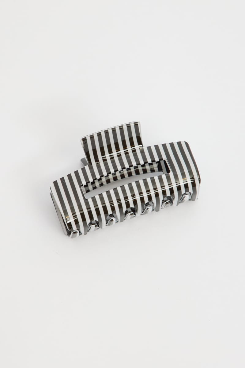 Multi Stripe Rectangle Claw Clip for YouandAll Fashion